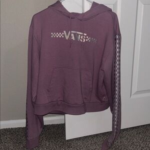 Vans Checkerboard Logo Hoodie in Dusty Mauve